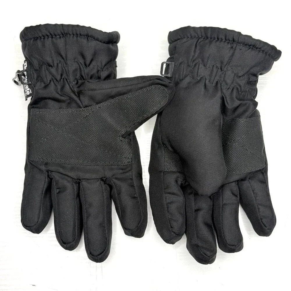 Polar Extreme Insulated Snowboard Ski Adjustable Cuff Snow Kids Gloves 4-7 Black